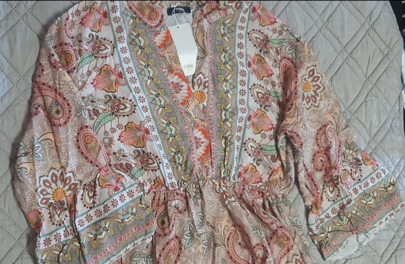 Vestido - Étnico - Rosa – photo 3